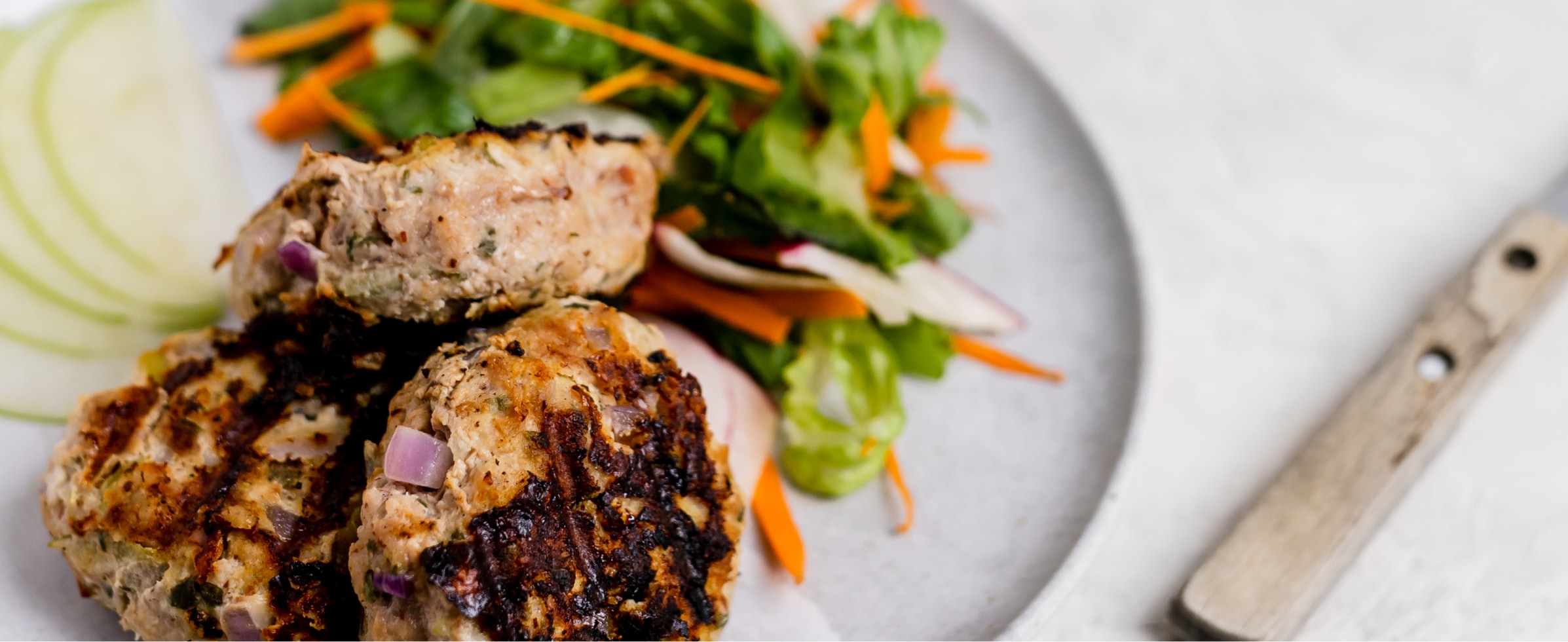 Pork apple rissoles recipe image