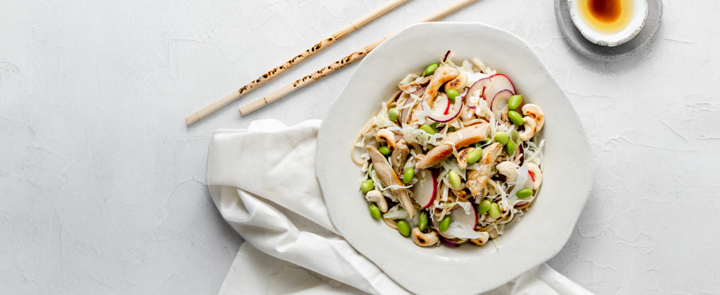 chicken edamame bean soba salad image recipe