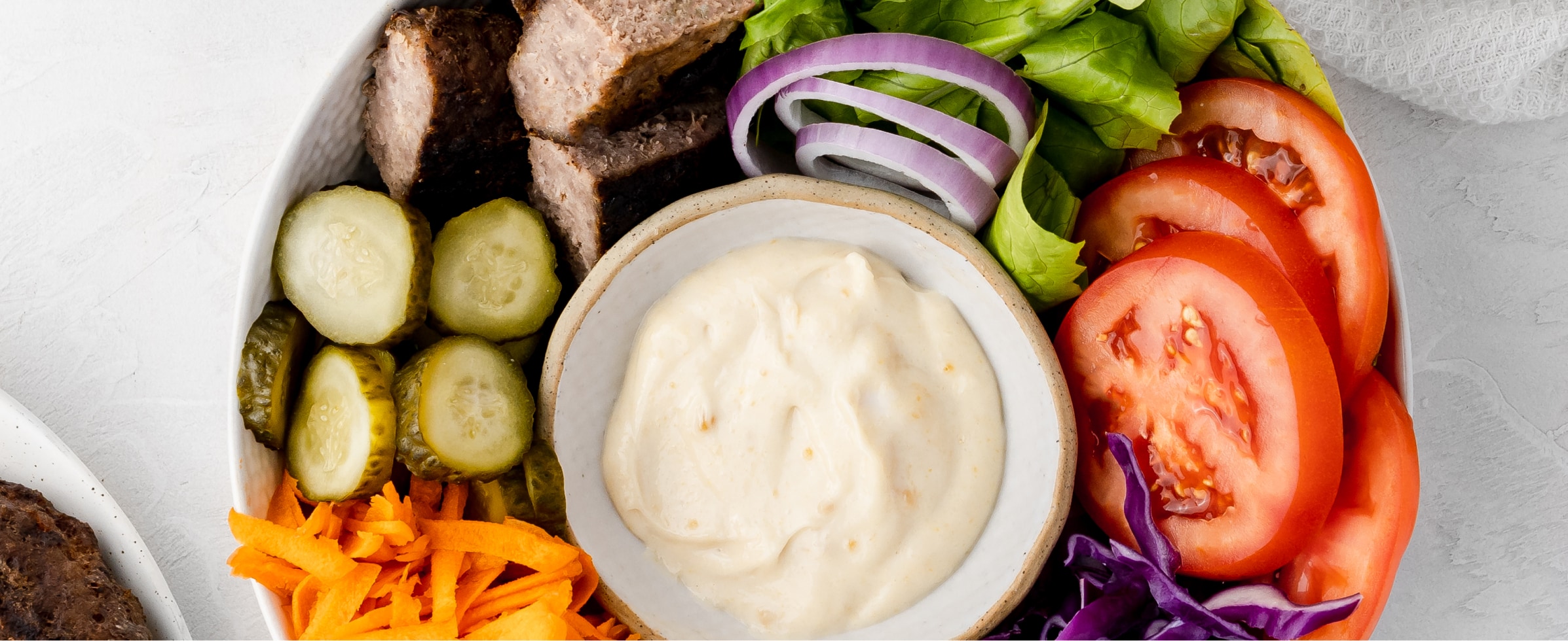 Burger salad image recipe