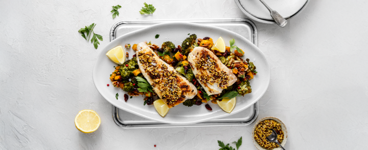 garlic wholegrain mustard snapper image recipe