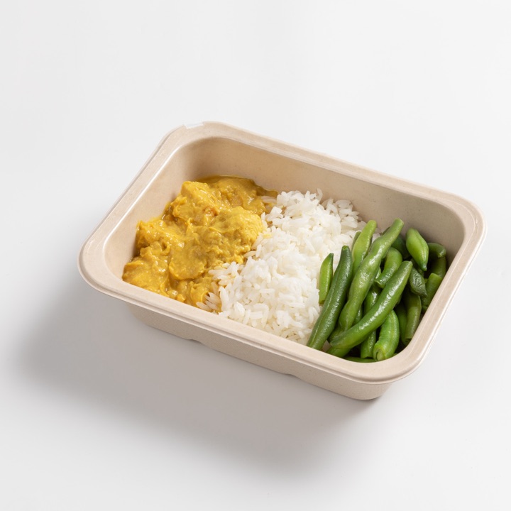 Satay Chicken, in its tray