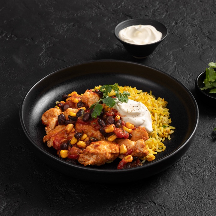 Mexican Chicken Bowl, plated