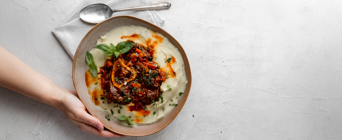 SLOW COOKED OSSO BUCCO WITH CREAMY MASH POTATO
