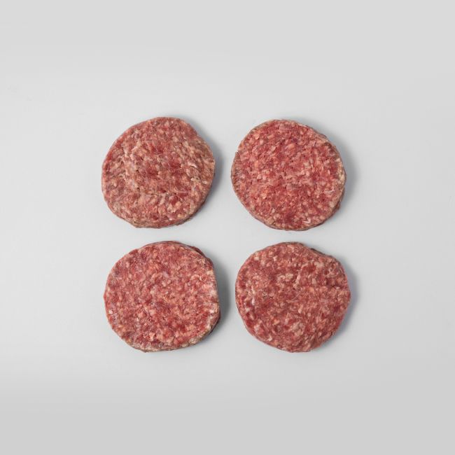 Naked Burger Patties - 100% Pure Beef (4 Patties, ~580g)