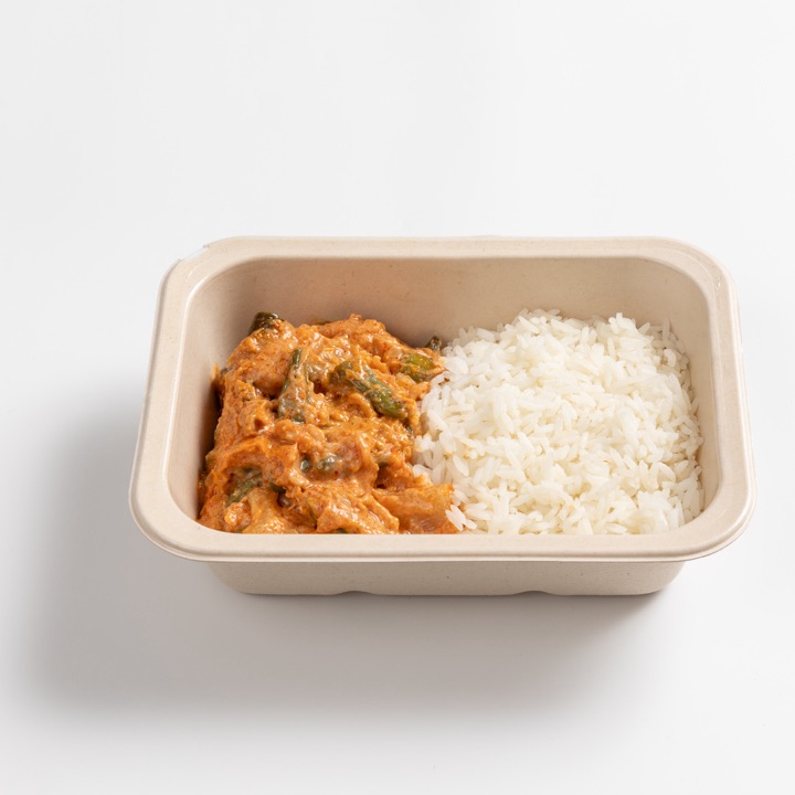 Thai Red Chicken Curry, in its tray